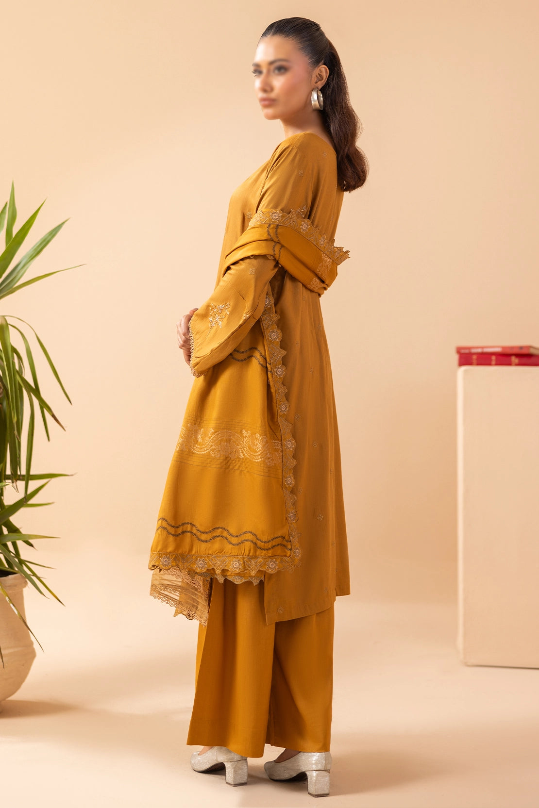 3 Piece - Embroidered Doriya Viscose - Tassur 106