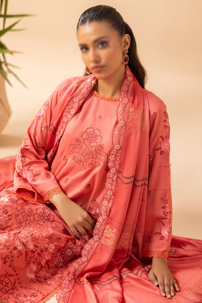 3 Piece - Embroidered Doriya Viscose - Tassur 107