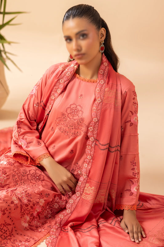 3 Piece - Embroidered Doriya Viscose - Tassur 107