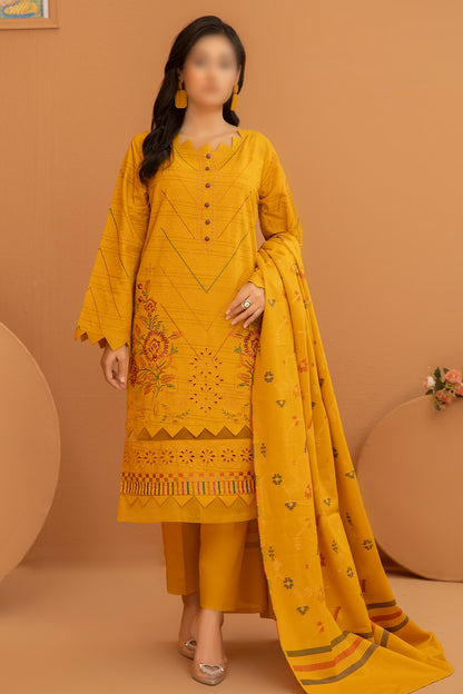 3 Piece - Embroidered Khaddar - Tehzeeb 101