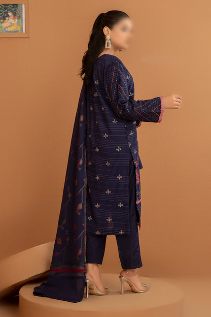 3 Piece - Embroidered Khaddar - Tehzeeb 103