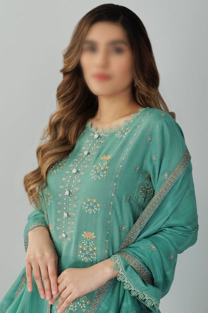 3 Piece - Lawn Karandi - Victoria 107