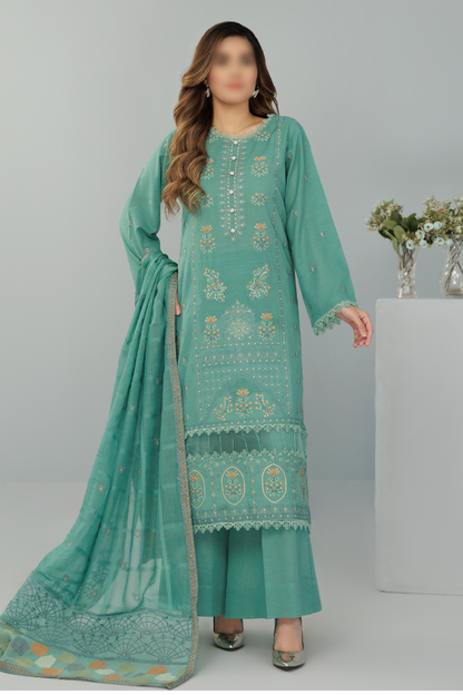 3 Piece - Lawn Karandi - Victoria 107