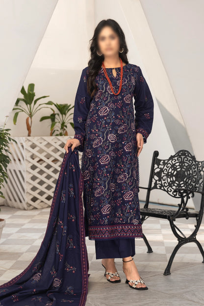 3 Piece - Embroidered Karandi - Virsa 202