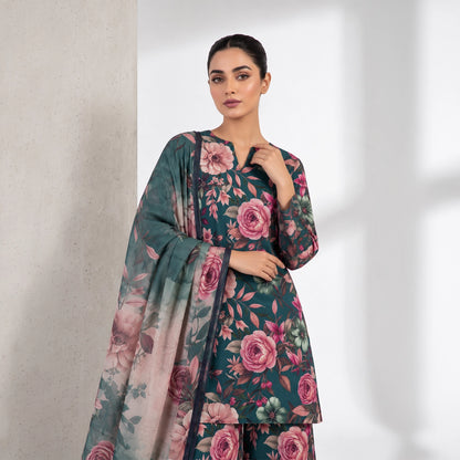 3 Piece - Dark Teal Viscose - D105