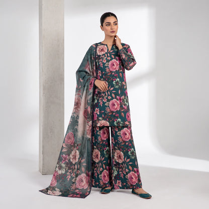 3 Piece - Dark Teal Viscose - D105