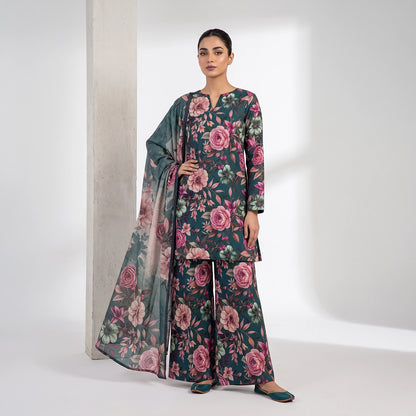 3 Piece - Dark Teal Viscose - D105