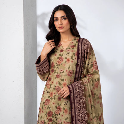 3 Piece - Olive Linen Slub - D109