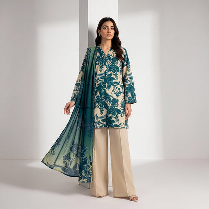 3 Piece - Teal Viscose - D106