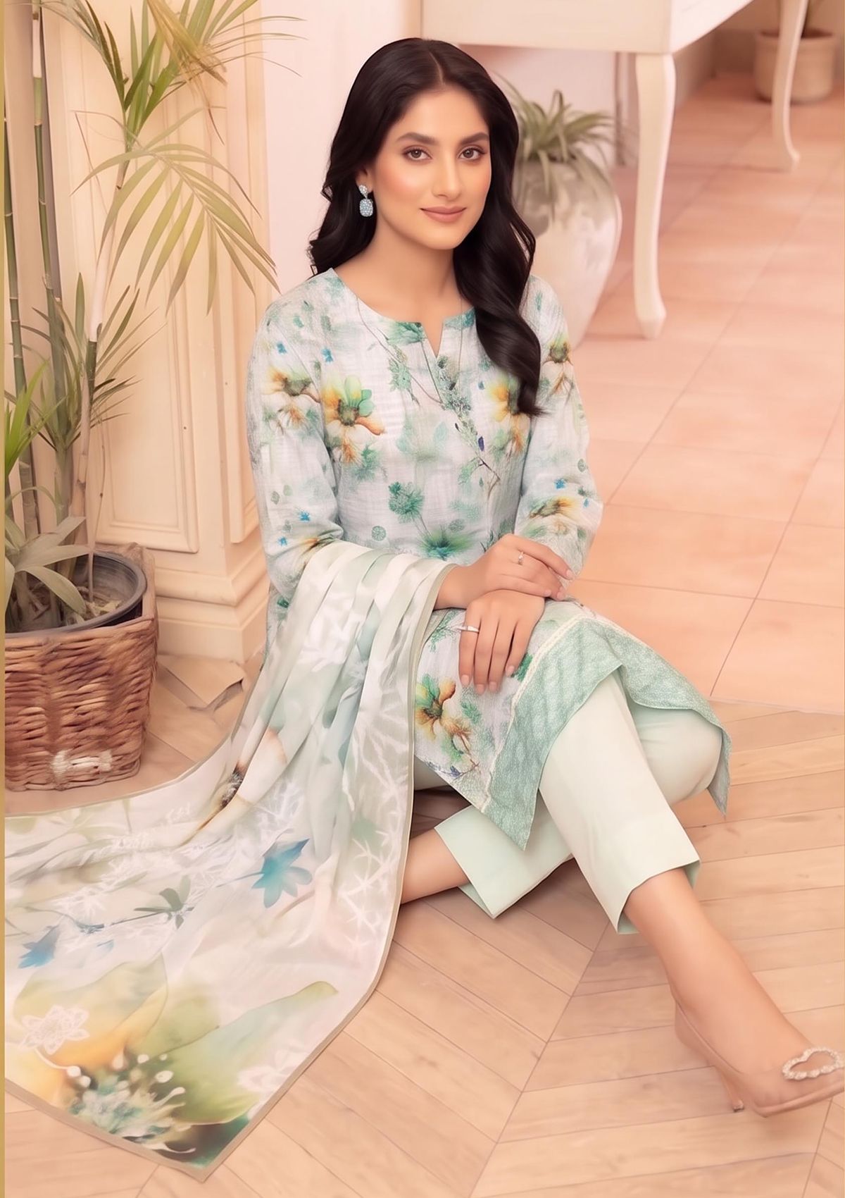 3 Piece - Embroidered Lawn - Fantak V177 - 10